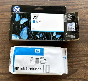 Genuine HP 72 Cyan Cian Ink Cartridge C9371A 130ML Exp JAN 2021 - Picture 1 of 4