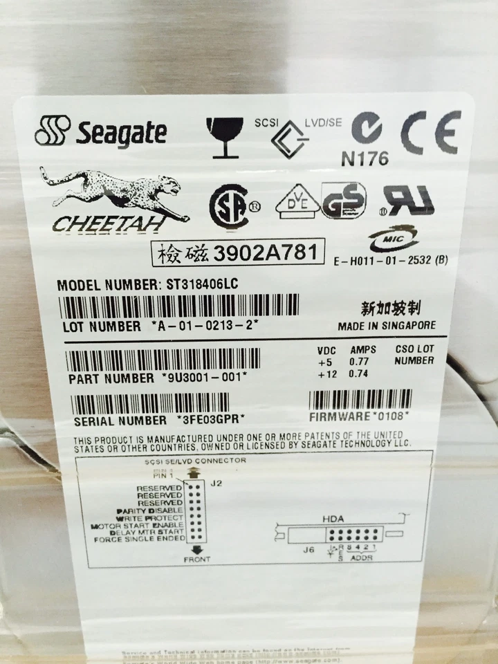 *New* Seagate Cheetah  (ST318406LC) 18.4 GB,10000 RPM, 3.5" Internal Hard Drive - Image 1 of 4