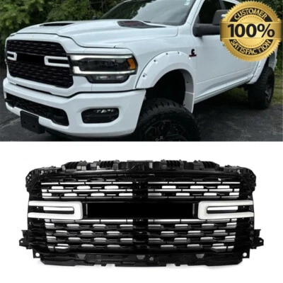 For 2019 2020-2024 RAM 2500 3500 4500 Big Horn Bright White Front Bumper Grille Foto 1 de 4
