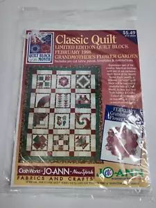 JoAnn Classic Quilt Block February 1998 Grandmother's Flower Garden Sealed - Picture 1 of 5