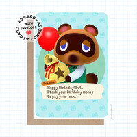 Animal Crossing Personnalisees Carte D Anniversaire Personnalise Nintendo Isabelle Ebay