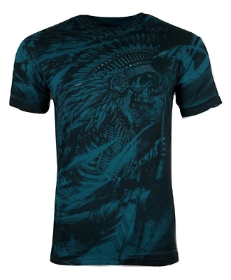 Camiseta masculina XTREME COUTURE by AFFLICTION MAXE SLINGER motociclista MMA - Imagem 1 de 4