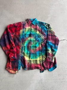 Camicia Rebuild by Needles Ribbons in flanella tinta unita con bottoni - Foto 1 di 5