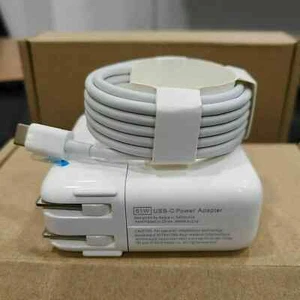61W OEM USB-C TYPE-C Charger For MacBook Pro 13 15 16" 2018-2020 Air 13" + Cable - Picture 1 of 11
