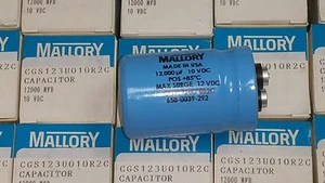 Mallory 12000uF 10V Large Can Electrolytic Capacitor CGS123U010R2C NEW DP1 - Picture 1 of 2