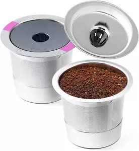 Reusable K Cups Coffee Filter, 2 Pack Stainless Steel K Cup Reusable Coffee Pods - Picture 1 of 12