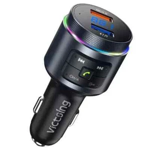 VicTsing Bluetooth V5.0 Transmisor FM Inalámbrico Carga Rápida - Manos Libres - 2 Modos - Imagen 1 de 2