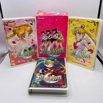 Sailor Moon 3 Movie VHS Set Vintage English Edit R S Super S Trilogy Anime Pione - Image 1 of 4