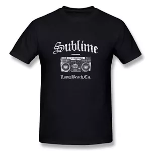 Sublime Band Long Beach T-Shirt, Heavy Black Cotton T-shirt, Size S to 5XL - Picture 1 of 5