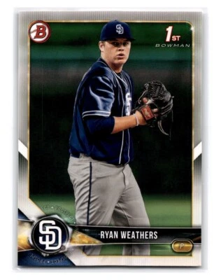 2018 Bowman Draft - #BD-182 Ryan Weathers (RC) - Image 1 of 2