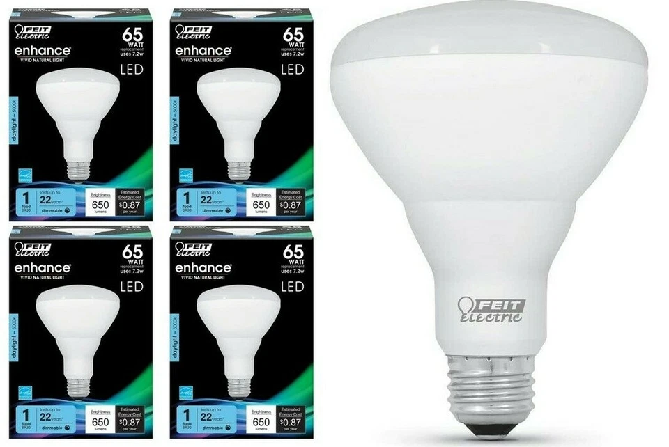 Flood/Spotlight BULB LED BR30 Natural-Daylight 5000K, FEIT BR30DM/950CA (4-PACK) - Image 1 of 1