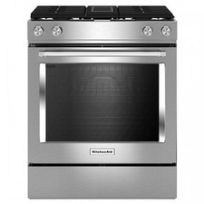 KitchenAid 30" Stainless Steel Dual Fuel Slide-In Range
