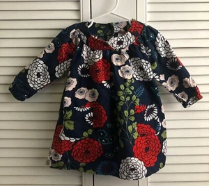 Tee 12-18M Cord Blumen Langarm Kleid - Bild 1 von 7