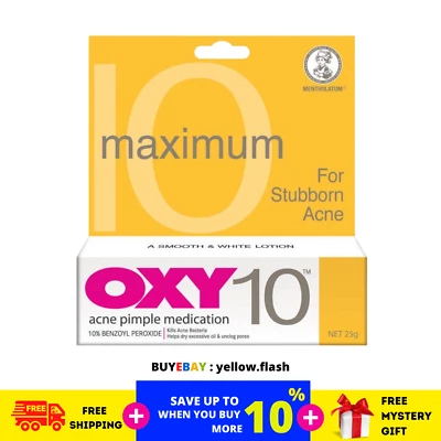 2 Box OXY 10 Maximum For Stubborn Acne Pimple Medication and Treatment 25g - Image 1 of 4