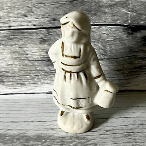 Vintage Lady With Milk Bucket 2.5” Japan Porcelain Figurine 1065 - Picture 1 of 4