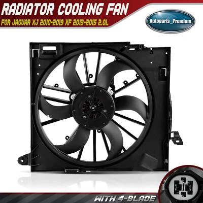 Radiator Cooling Fan with Shroud Assembly for Jaguar XJ 2010-2019 XF 13-15 2.0L - Image 1 of 4