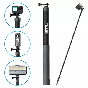 300cm Selfie Stick Carbon Fibre Extendable for Gopro 12 11 10 9 Insta360 Action  - Picture 1 of 21