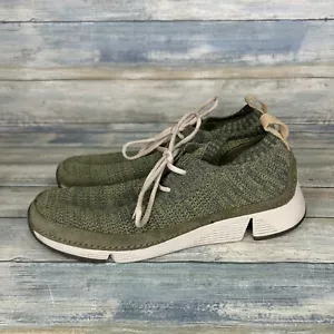 Clarks Trigenic Sneakers Womens 8 Tri Native Lightweight Lace Up Green Knit - Picture 1 of 9