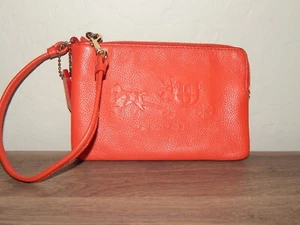 Coach Wristlet Wallet ~ Orange - Picture 1 of 6