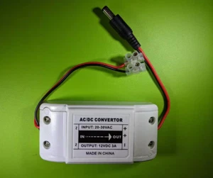 Convertitore automatico da CA a DC 20 - 30 VAC a 12 VDC, corrente di uscita 3 amp lunga distanza - Foto 1 di 1