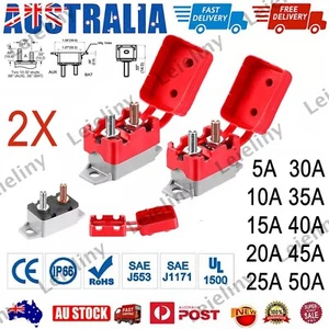 5-50A 12V 24V Circuit Breaker Stud Type Dual Battery Fuse Automatic Auto Reset - Picture 1 of 24
