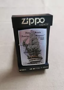 Zippo Accendino Veliero Amerigo Vespucci 1990 Ottime Condizioni Box E Libretto - Imagen 1 de 12