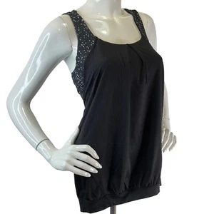 Lululemon Top Womens Size 4 All Sport Tank Black w Support Built In Sports Bra - Picture 1 of 8