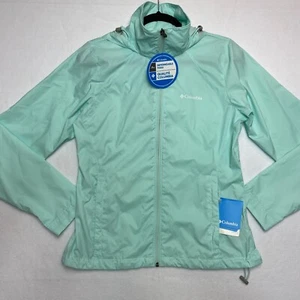 Columbia Switchback III Rain Jacket Women's SP Mint Green Hooded Coat NWT - Picture 1 of 12