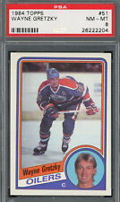 Wayne Gretzky Edmonton Oilers 1984 Topps Hockey Card #51 Graded PSA 8