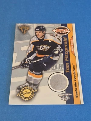 TOM FITZGERALD   2000-01 PACIFFIC PRIVATE STOCK TITANIUM DRAFT DAY JERSEY /520 - Image 1 of 2