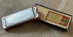 Vintage M Hohner Trutone Pitch Pipe No 44 School Chromatic Germany OVP - Bild 1 von 6