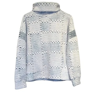 Suéter PrAna Para Mujer Mezcla de Lana Cuello Alto Crestland Grueso Retazos Talla XL - Imagen 1 de 7