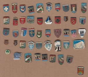 Vintage Poland Coat of Arms Katowice Kraków Poznan Gdańsk pin badges Job Lot - Picture 1 of 1