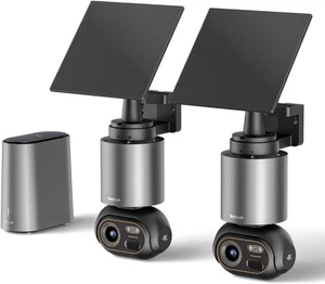 BOTSLAB 4K Telecamera di Sicurezza Esterno Wireless 2 Cam-Kit, Senza Abbonamento, 360° PTZ - Foto 1 di 9