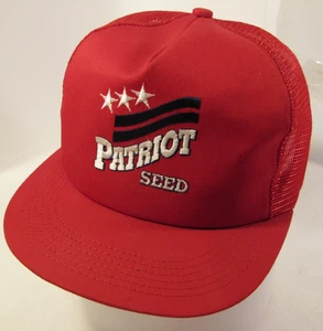 Patriot Seed Trucker Hat Mesn Red Adjustable Snap Cap Legend Made in USA - Picture 1 of 12