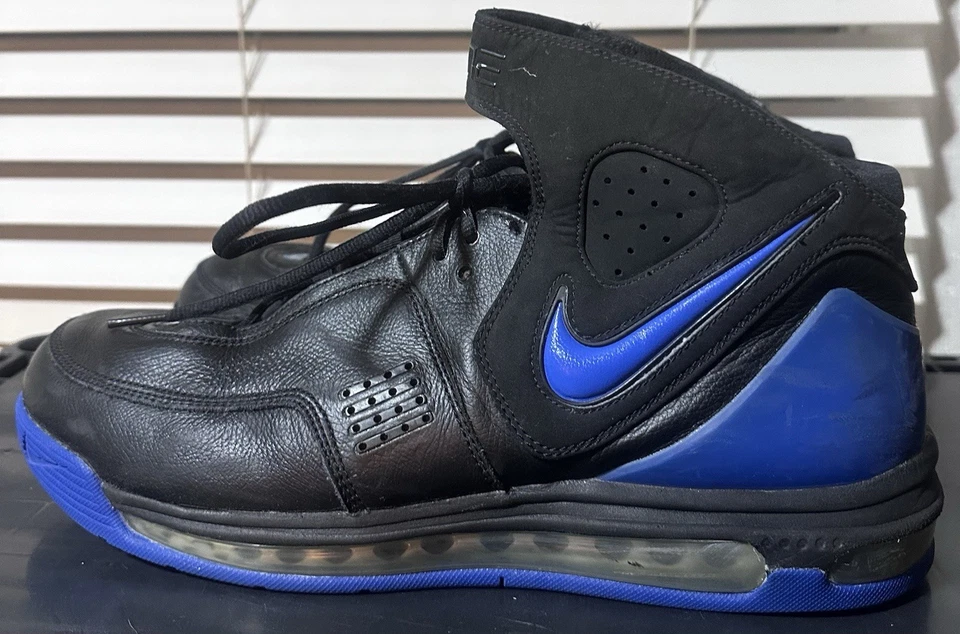 Camiseta alta Nike Air Max Elite negra azul para hombre 12,5 Foto 1 de 4