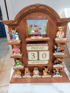 2002 Avon Perpetual Calendar Teddy Bears Complete Set Holiday Month Week Day New - Picture 1 of 19