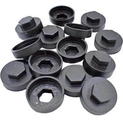 Tapones de rosca para techos y revestimientos corrugados TIMCo hexagonales 16 mm 5/16" negros Foto 1 de 3