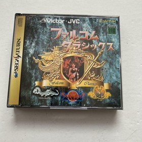Sega Saturn Falcom Classic Game with Postcard and Band Excellent Condition