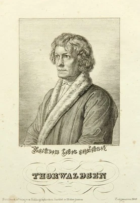 G. MEZEROTH (19.Jhd), Bildhauer Bertel Thorvaldsen (*1770), Sst. Romantik - Bild 1 von 4