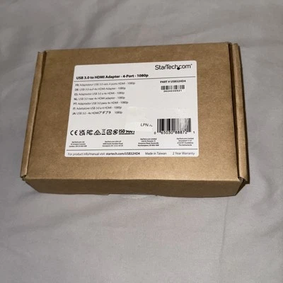 StarTech USB 3.0 to 4x HDMI Adapter USB32HD4 NEW - Image 1 of 2