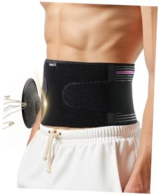 Umbilical hernia belt with pressurized strap for XXL Black with Pink Stripes - Image 1 of 4