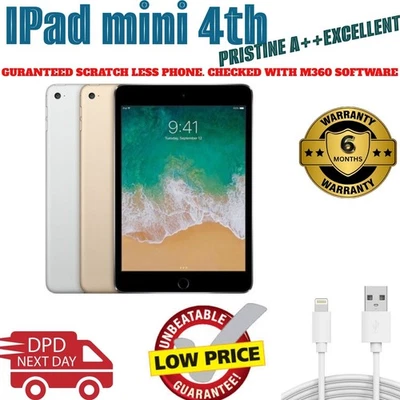 Apple iPad Mini 4th GEN, 128GB, Wi-Fi+4G, Space grey , Pristine Condition A++ - Image 1 of 4