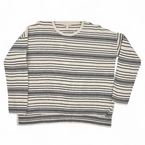 Eileen Fisher Breton Striped Organic Cotton LS Pullover XS (fits like Medium) - Picture 1 of 4