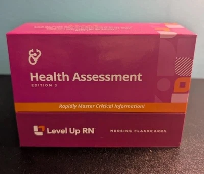 Health Assessment (Edition 3) Level Up RN Flashcards  Helpful Study Aid Nursing - Image 1 of 2