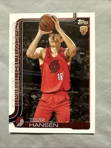 2025-26 Topps Basketball Yang Hansen RC Rookie Base Trail Blazers #216 - Picture 1 of 2