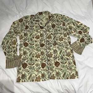 Conjunto de pijama estampado en bloques talla XS-S top y pantalón hecho en India - Imagen 1 de 10