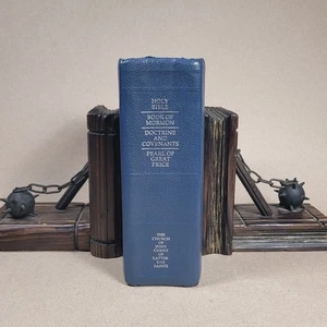 2007 LDS Genuine Leather Quad Book of Mormon Doctrine & Covenants Pearl Bible - Bild 1 von 9