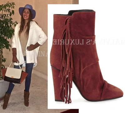 BOTAS GIUSEPPE ZANOTTI ALABAMA BOTINES FLECOS GAMUZA CUERO $1,075 37 7 Foto 1 de 4