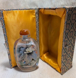 Beautiful Large Chinese Rock Crystal Snuff Bottle With Box 302grams Heavy - Picture 1 of 21